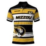 Missouri Tigers Polo Shirt Personalized Horizontal Blocks Black Best Selling