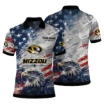 Missouri Tigers Polo Shirt Personalized Star Brushstrokes Black Blue Best Selling
