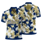 Navy Midshipmen Polo Shirt Customized Pixel Camo Blue Best Selling