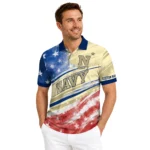 Navy Midshipmen Polo Shirt Customized Star Stripes Red Blue Best Selling