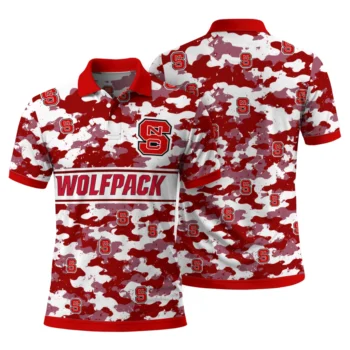 Nc State Wolfpack Polo Shirt Personalized Camo Band Red Fashion Forward