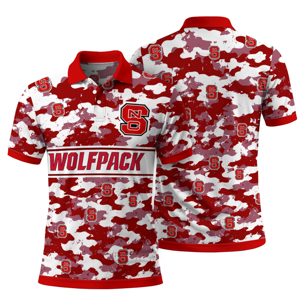 Nc State Wolfpack Polo Shirt Personalized Camo Band Red Fashion Forward Nc State Wolfpack Polo Shirt Personalized Camo Band Red Fashion Forward