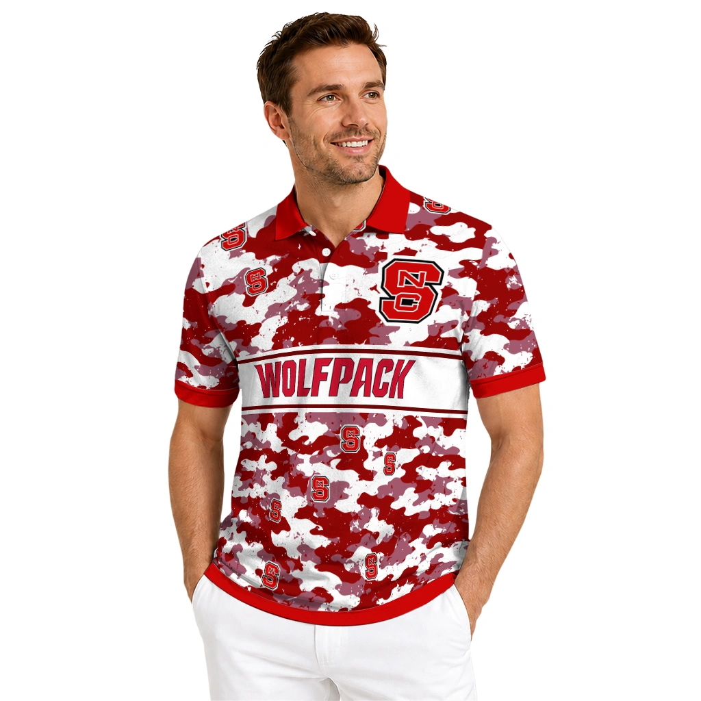 Nc State Wolfpack Polo Shirt Personalized Camo Band Red High Quality Nc State Wolfpack Polo Shirt Personalized Camo Band Red High Quality