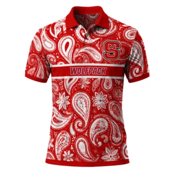Nc State Wolfpack Polo Shirt Personalized Paisley Band Red Best Selling