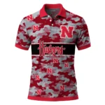 Nebraska Cornhuskers Polo Shirt Custom Camo Band Red Best Selling