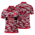 Nebraska Cornhuskers Polo Shirt Custom Camo Band Red Best Selling
