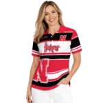 Nebraska Cornhuskers Polo Shirt Custom Horizontal Blocks Red Best Selling