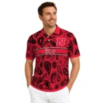 Nebraska Cornhuskers Polo Shirt Custom Paisley Band Red Best Selling