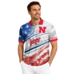 Nebraska Cornhuskers Polo Shirt Custom Star Stripes Red Blue Best Selling