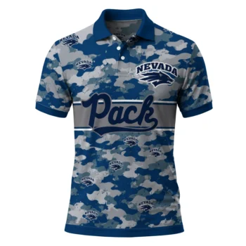 Nevada Wolf Pack Polo Shirt Custom Camo Band Blue Best Selling