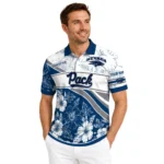 Nevada Wolf Pack Polo Shirt Custom Floral Angles Blue White Best Selling