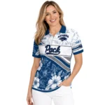 Nevada Wolf Pack Polo Shirt Custom Floral Angles Blue White Best Selling