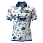 Nevada Wolf Pack Polo Shirt Custom Floral Pinstripe Blue White Best Selling