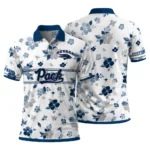 Nevada Wolf Pack Polo Shirt Custom Floral Pinstripe Blue White Best Selling