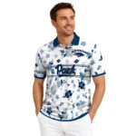 Nevada Wolf Pack Polo Shirt Custom Floral Pinstripe Blue White Best Selling