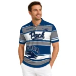 Nevada Wolf Pack Polo Shirt Custom Horizontal Blocks Blue Best Selling