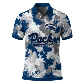 Nevada Wolf Pack Polo Shirt Custom Pixel Camo Blue Best Selling