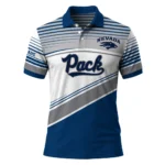 Nevada Wolf Pack Polo Shirt Custom Slanted Stripes Blue White Best Selling