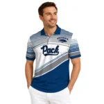 Nevada Wolf Pack Polo Shirt Custom Slanted Stripes Blue White Best Selling