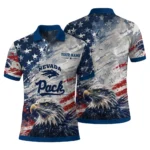 Nevada Wolf Pack Polo Shirt Custom Star Brushstrokes Blue Best Selling