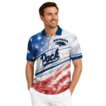 Nevada Wolf Pack Polo Shirt Custom Star Stripes Red Blue Best Selling