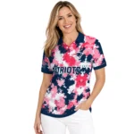 New England Patriots Polo Shirt Personalized Pixel Camo Blue Best Selling