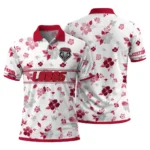 New Mexico Lobos Polo Shirt Personalized Floral Pinstripe Red White Best Selling