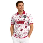 New Mexico Lobos Polo Shirt Personalized Floral Pinstripe Red White Best Selling