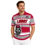 New Mexico Lobos Polo Shirt Personalized Horizontal Blocks Red Best Selling