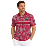 New Mexico Lobos Polo Shirt Personalized Paisley Band Red Best Selling
