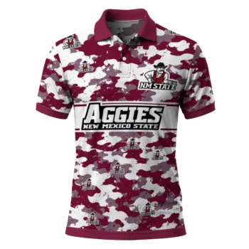 New Mexico State Aggies Polo Shirt Personalized Camo Band Crimson Best Selling