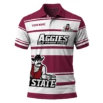 New Mexico State Aggies Polo Shirt Personalized Horizontal Blocks Crimson Best Selling