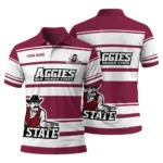 New Mexico State Aggies Polo Shirt Personalized Horizontal Blocks Crimson Best Selling