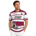 New Mexico State Aggies Polo Shirt Personalized Horizontal Blocks Crimson Best Selling