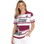 New Mexico State Aggies Polo Shirt Personalized Horizontal Blocks Crimson Best Selling