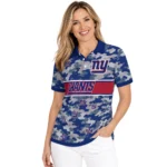 New York Giants Polo Shirt Customized Camo Band Blue Best Selling