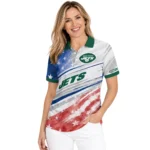 New York Jets Polo Shirt Custom Star Stripes Red Blue Best Selling