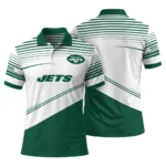 New York Jets Polo Shirt Personalized Slanted Stripes Green White Best Selling