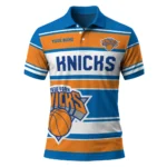New York Knicks Polo Shirt - Custom Horizontal Blocks Blue