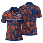New York Mets Polo Shirt Customized Paisley Band Blue Best Selling