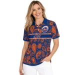 New York Mets Polo Shirt Customized Paisley Band Blue Best Selling