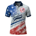 New York Yankees Polo Shirt Personalized Star Stripes Red Blue Best Selling