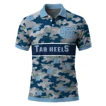 North Carolina Tar Heels Polo Shirt Customized Camo Band Light Blue Best Selling