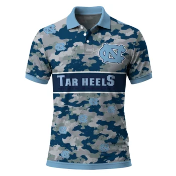 North Carolina Tar Heels Polo Shirt Customized Camo Band Light Blue Best Selling