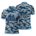 North Carolina Tar Heels Polo Shirt Customized Camo Band Light Blue Best Selling
