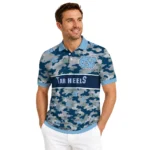 North Carolina Tar Heels Polo Shirt Customized Camo Band Light Blue Best Selling