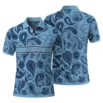 North Carolina Tar Heels Polo Shirt Customized Paisley Band Light Blue Best Selling
