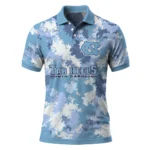 North Carolina Tar Heels Polo Shirt Customized Pixel Camo Light Blue Best Selling