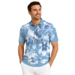 North Carolina Tar Heels Polo Shirt Customized Pixel Camo Light Blue Best Selling