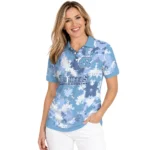 North Carolina Tar Heels Polo Shirt Customized Pixel Camo Light Blue Best Selling